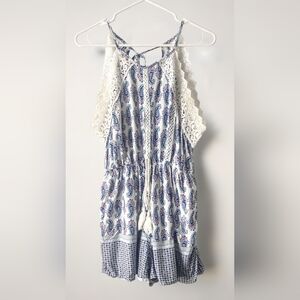 Luxmi Lace Paisley Romper Size Large